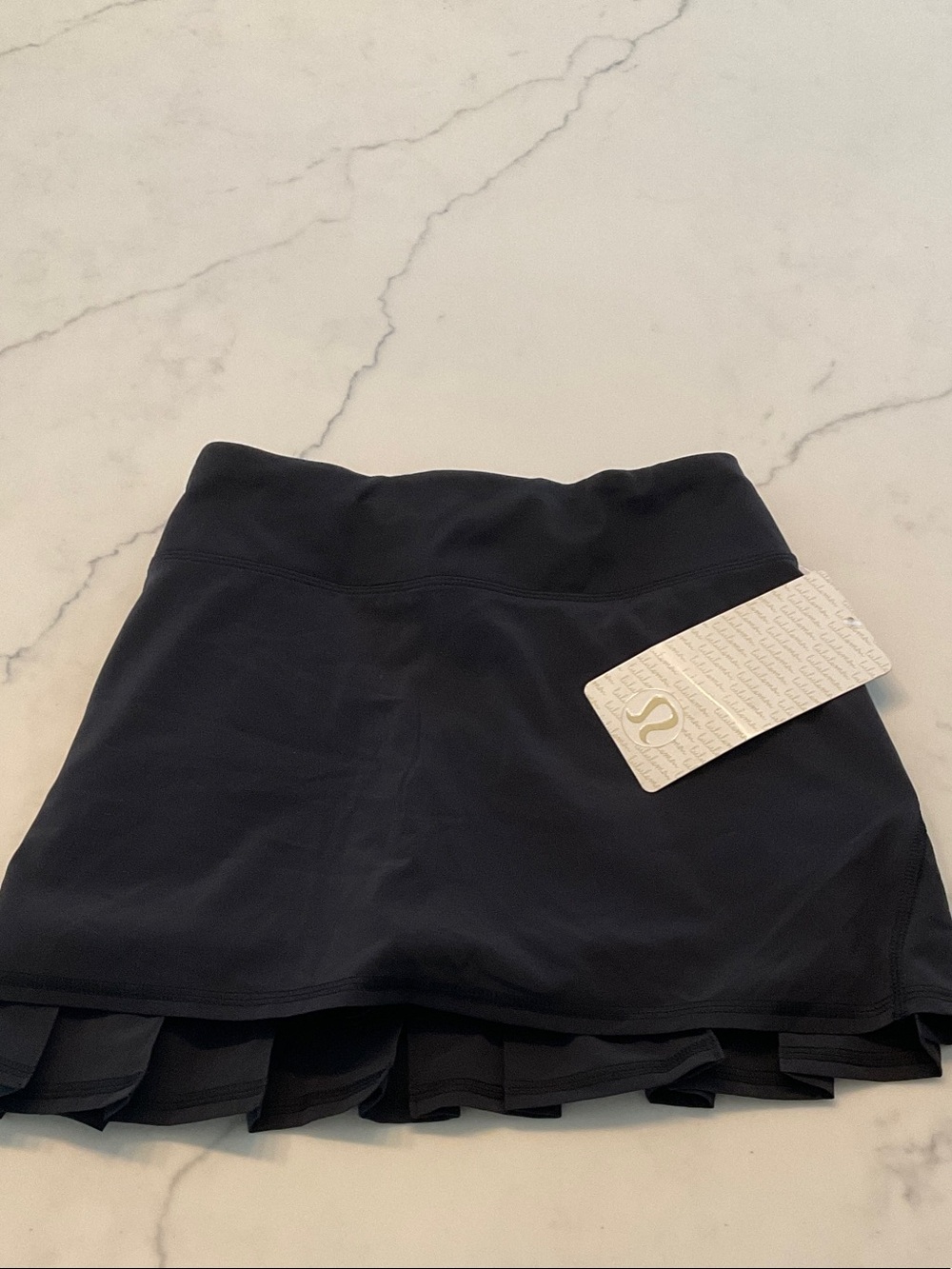 lululemon athletica Black Athletic Skirt with Pleated Hem